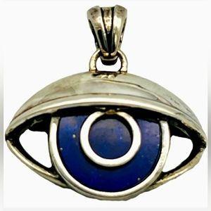 EXTREMELY RARE: BARRY KIESELSTIEN CORD's Blue Enamel Evil Eye Pendant